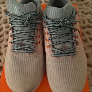 Nike Light Gray and Orange Running Shoes